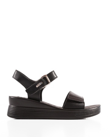Sandale dama cu Platforma Negre din Piele Ecologica Ione - Img 5