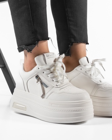 Sneakers dama cu platforma Albi din Piele Ecologica Ptax