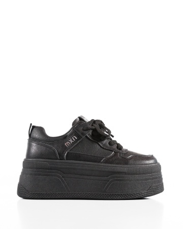 Sneakers dama cu platforma Negri din Piele Ecologica Piuu - Img 4