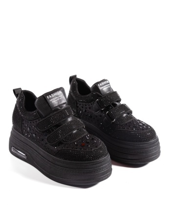 Sneakers dama negri cu platforma 6853 - Img 5