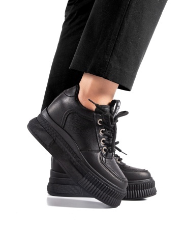 Sneakers dama negri cu platforma 7795