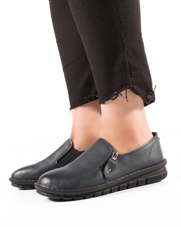 Pantofi dama bleumarin din Piele Ecologica Uaoo