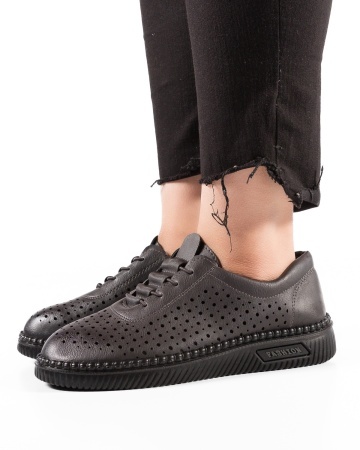 Pantofi dama casual Gri din Piele Ecologica Dtt - Img 4
