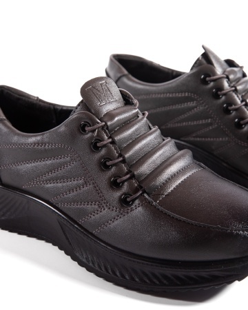 Pantofi dama casual gri din piele ecologica J01 - Img 6