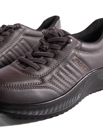 Pantofi dama casual gri din piele ecologica J15 - Img 7