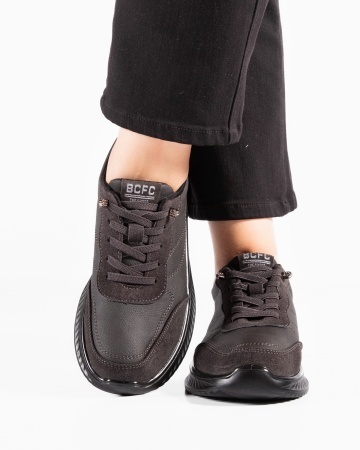 Pantofi dama casual gri din piele ecologica J62-7 - Img 3