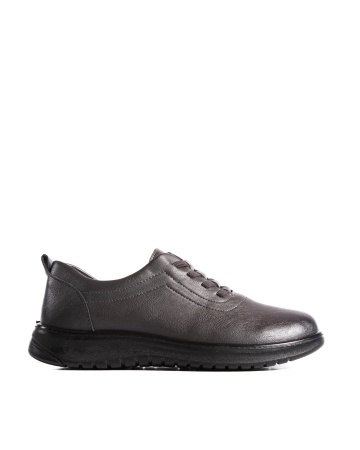 Pantofi dama casual gri din piele ecologica T521 - Img 4