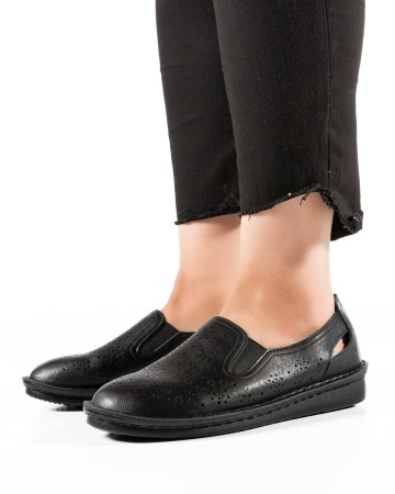 Pantofi dama casual Negri din Piele Ecologica Danb - Img 3