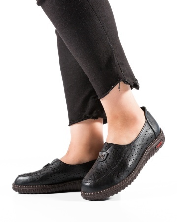 Pantofi dama casual Negri din Piele Ecologica Dzan
