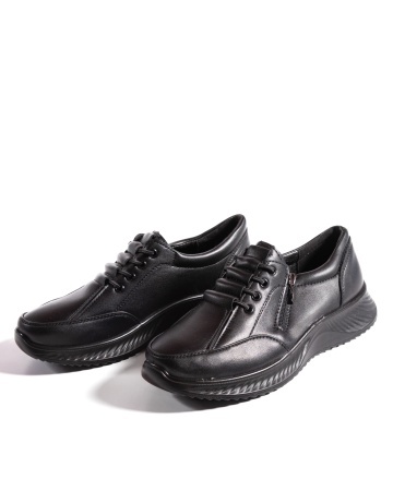Pantofi dama casual negri din piele ecologica J12 - Img 6