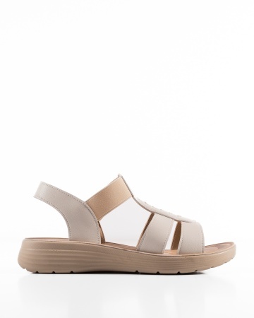 Sandale dama Bej din Material elastic kli