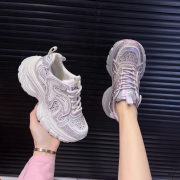 Sneakers dama bej cu talpa groasa 9839 - Img 10