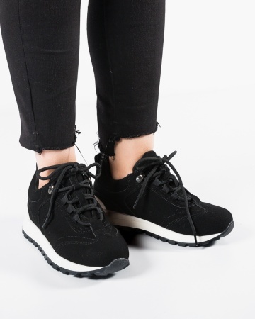 Sneakers dama Negri din intorsa Ecologica Pkki - Img 2
