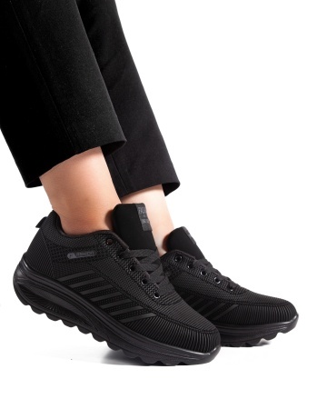 Sneakers dama negri din piele ecologica C20 - Img 2
