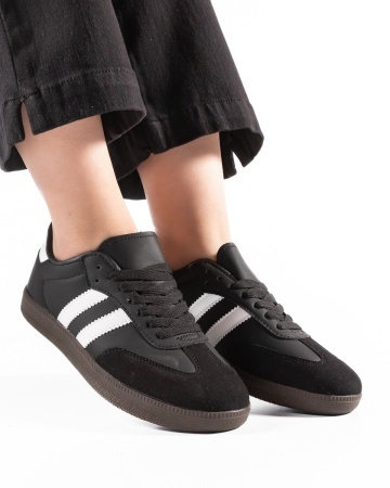 Sneakers dama Negri din Piele Ecologica YKU - Img 4
