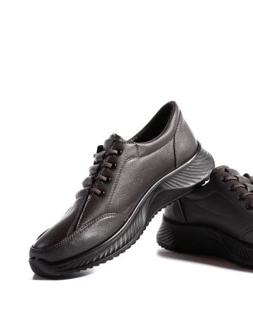 Pantofi dama casual gri din piele ecologica J12 - Img 6