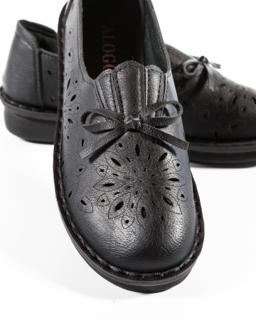 Pantofi dama casual Negri din Piele Ecologica Dzz - Img 6