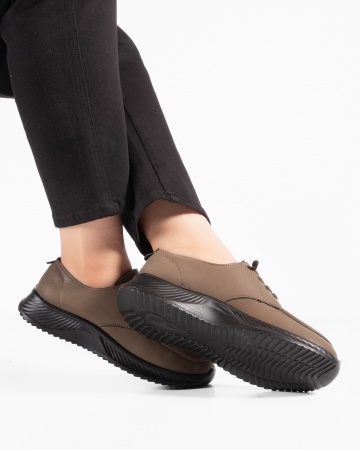 Pantofi dama casual verzi din piele ecologica J63-16 - Img 3