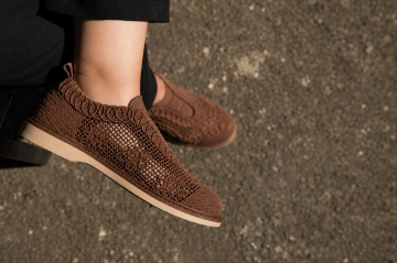 Pantofi dama Maro din Material texil dantelat Ecologic Vliz - Img 3