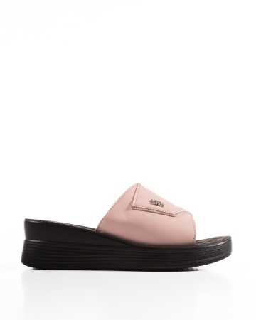 Papuci dama cu platforma Roz din Piele Ecologica Zulu