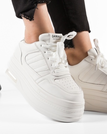 Sneakers dama cu platforma Albi din Piele Ecologica Pmal - Img 3