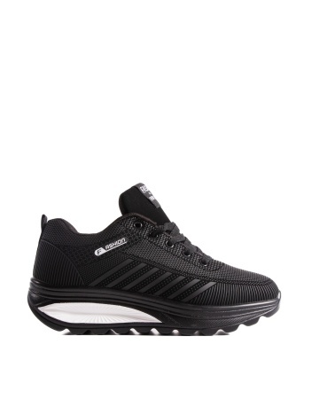 Sneakers dama negri cu alb din piele ecologica C20 - Img 4