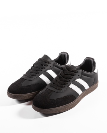 Sneakers dama Negri din Piele Ecologica YKU