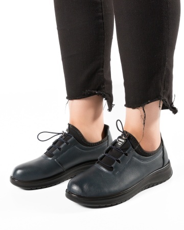 Pantofi dama Bleumarin din Piele Ecologica Mnin - Img 4