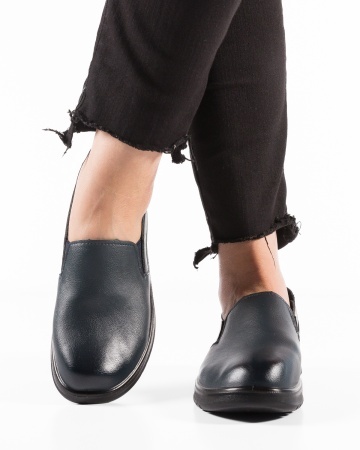 Pantofi dama bleumarin din Piele Ecologica Unin - Img 2
