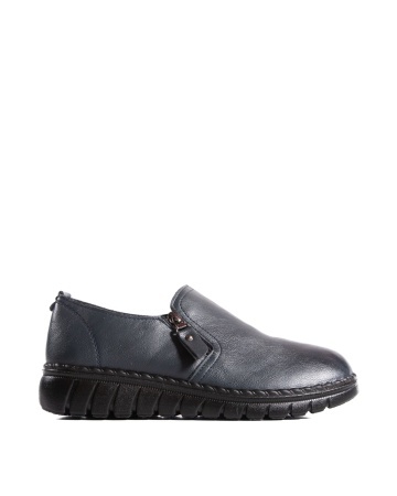 Pantofi dama casual bleumarin din piele ecologica 3215 - Img 5