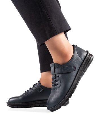 Pantofi dama casual bleumarin din piele ecologica D2506 - Img 4