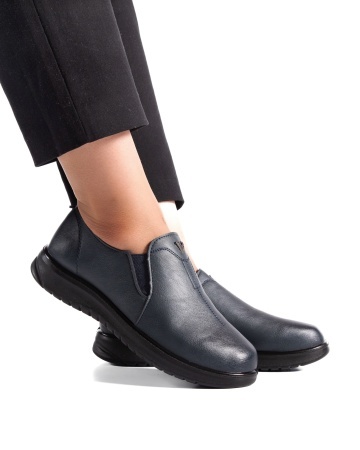 Pantofi dama casual bleumarin din piele ecologica T05 - Img 2