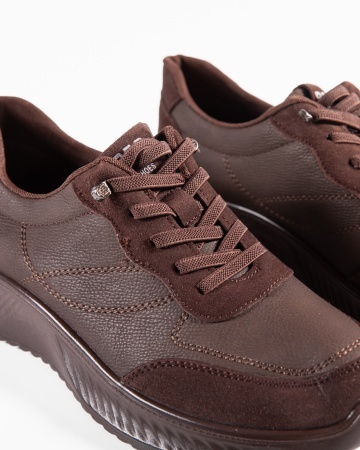 Pantofi dama casual maro din piele ecologica J62-26