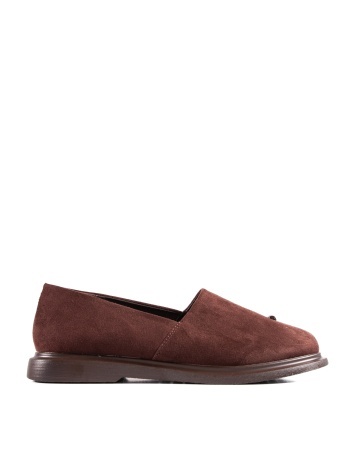 Pantofi dama casual maro inchis din piele ecologica intoarsa LF01-7 - Img 5