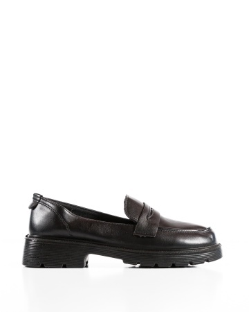 Pantofi dama casual Negri din Piele Ecologica Qaba - Img 4
