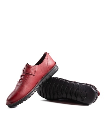 Pantofi dama casual rosii din piele ecologica D2506 - Img 6