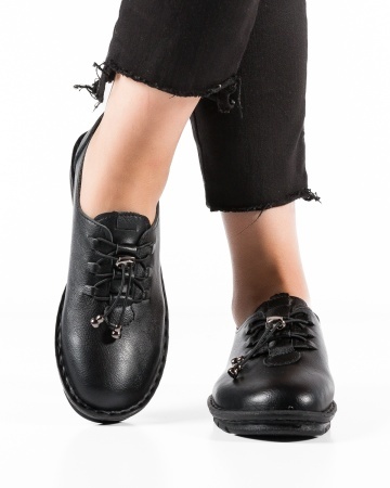 Pantofi dama Negri din Piele Ecologica Uxon