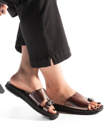 Papuci dama Gunmetal din Piele Ecologica Hhio - Img 3