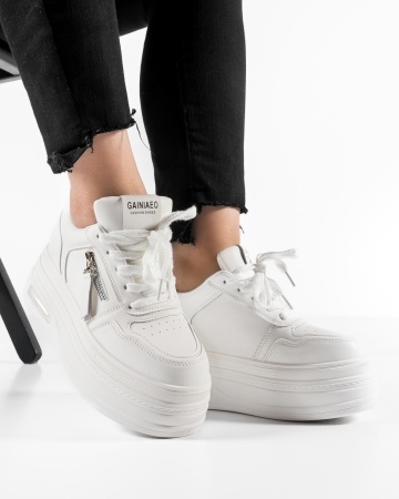 Sneakers dama cu platforma Albi din Piele Ecologica Ptax - Img 2