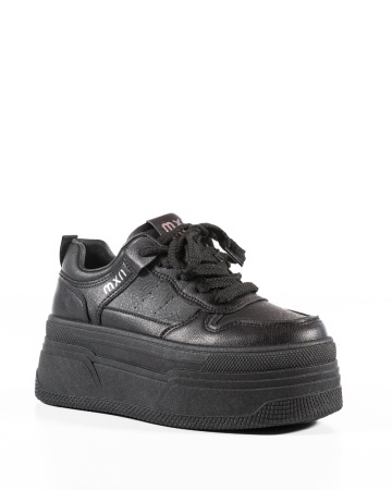 Sneakers dama cu platforma Negri din Piele Ecologica Piuu - Img 5