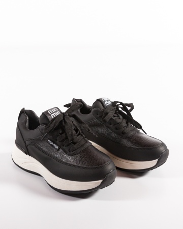 Sneakers dama Negri din Piele Ecologica Picuu - Img 4