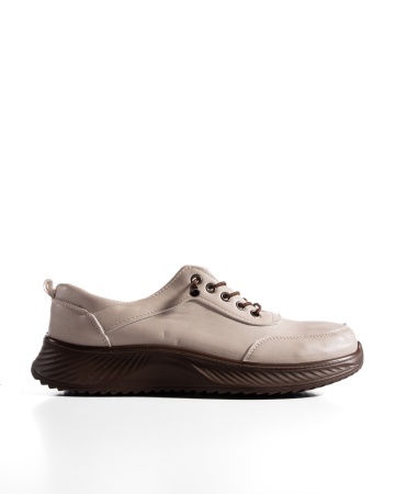 Pantofi dama casual bej din piele ecologica J03 - Img 7