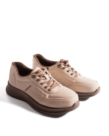 Pantofi dama casual bej din piele ecologica J15 - Img 6