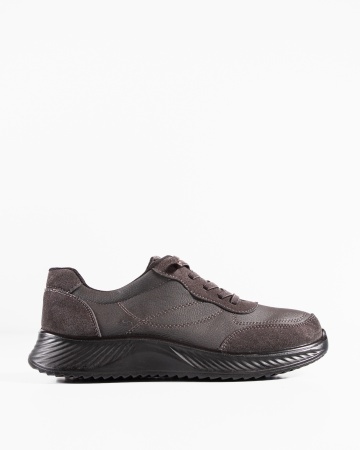Pantofi dama casual gri din piele ecologica J62-7 - Img 4