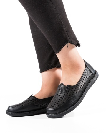 Pantofi dama casual Negri din Piele Ecologica Doo
