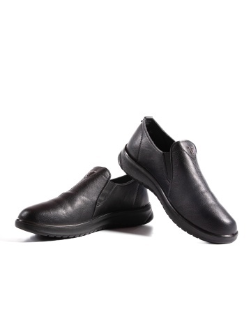 Pantofi dama casual negri din piele ecologica T05 - Img 7