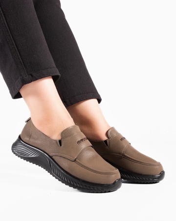 Pantofi dama casual verzi din piele ecologica J65-16