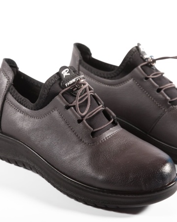 Pantofi dama Gri din Piele Ecologica Mzin - Img 6