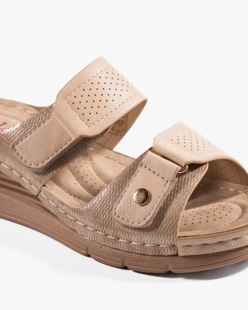 Papuci dama Khaki din Piele Ecologica ELA - Img 5