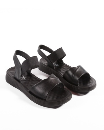 Sandale dama Negre din Piele Ecologica Jinf - Img 5